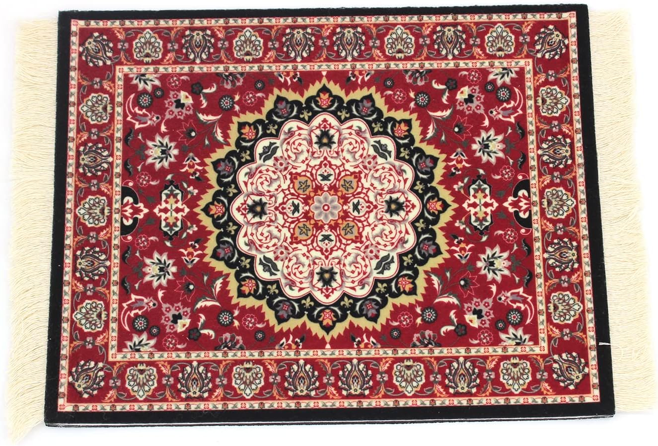 Bewertung Egurs Teppich Mauspad Orientalischer Teppich Mini Teppich Computerzubehör für Schreibtisch aus Textilgewebe 4#