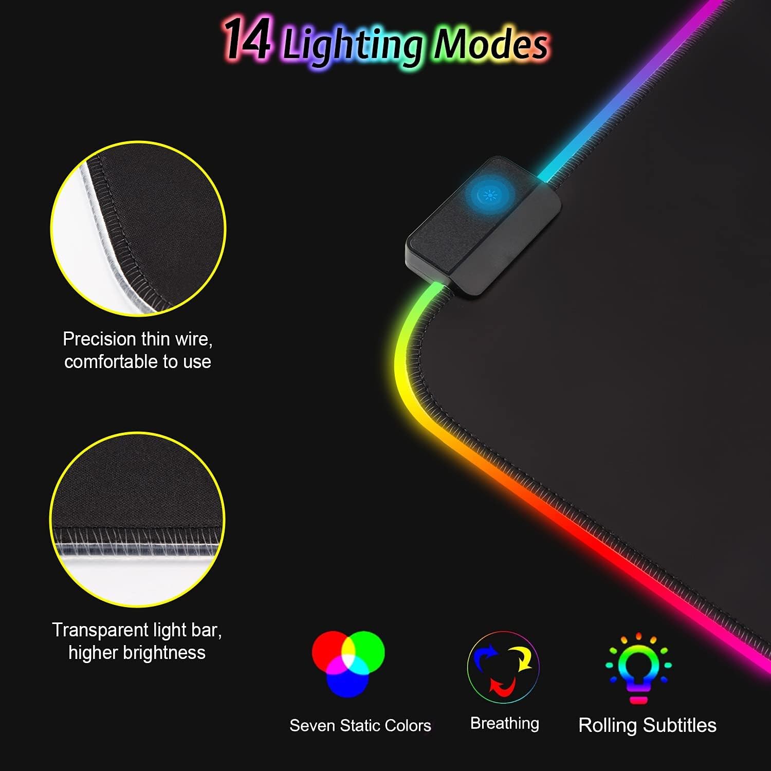 Gaming Mouse Mat RGB Mouse Mat 800 x 300 mm XXL Gaming Mouse Mat Large review