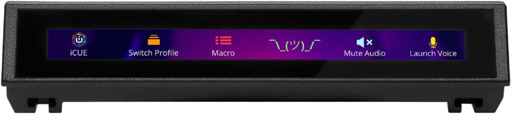 Corsair iCUE NEXUS Companion Touchscreen (Adjustable 5 LCD Diagonal Touchscreen, 262K RGB Colours, 6 Programmable Virtual Macro Keys, Live System Reads) Black