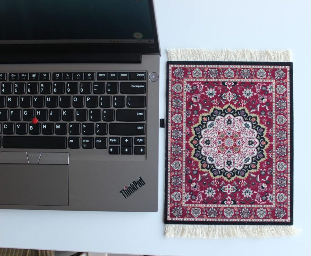 Egurs Carpet Mouse Pad Oriental Carpet Mini Carpet Computer Accessories for Desk Made of Textile Fabric 4#