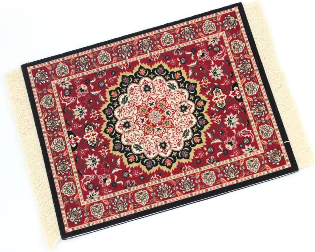 Egurs Carpet Mouse Pad Oriental Carpet Mini Carpet Computer Accessories for Desk Made of Textile Fabric 4#