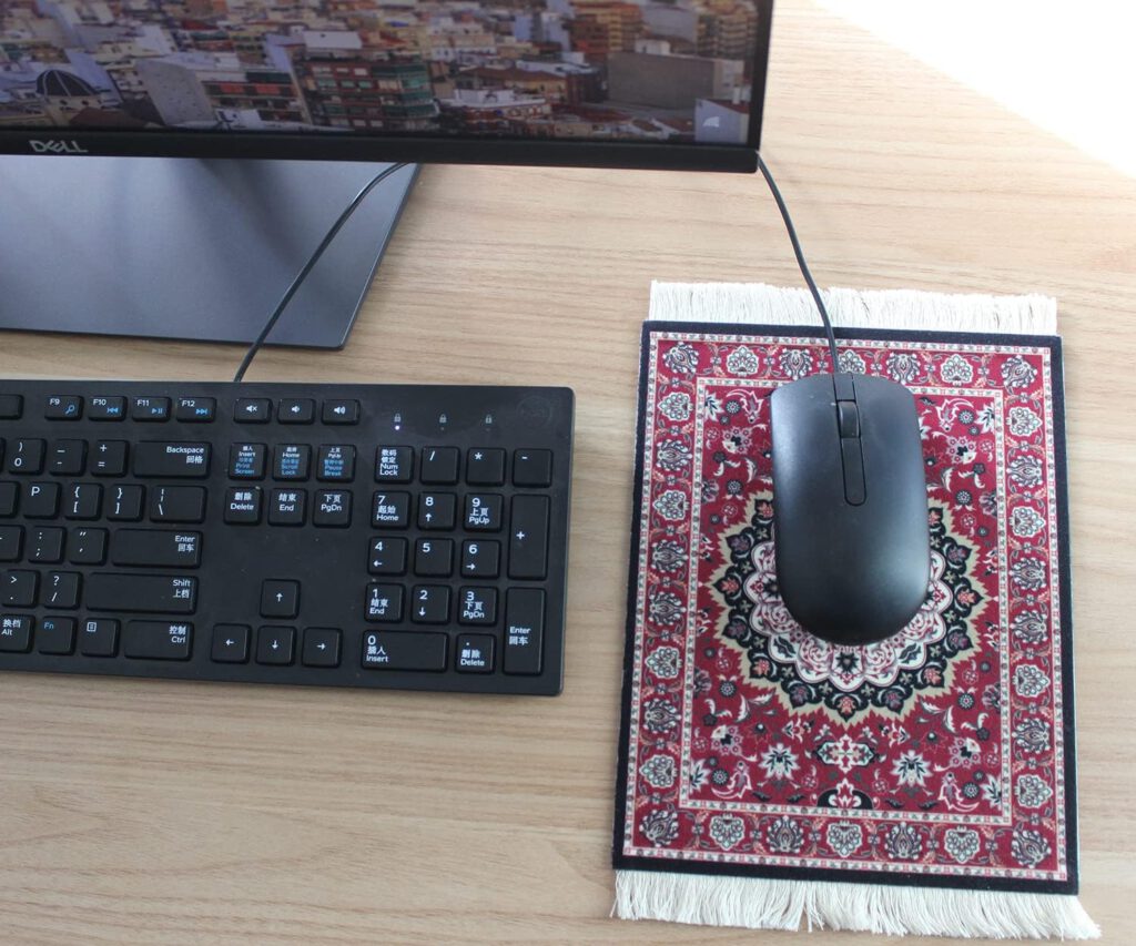 Egurs Carpet Mouse Pad Oriental Carpet Mini Carpet Computer Accessories for Desk Made of Textile Fabric 4#