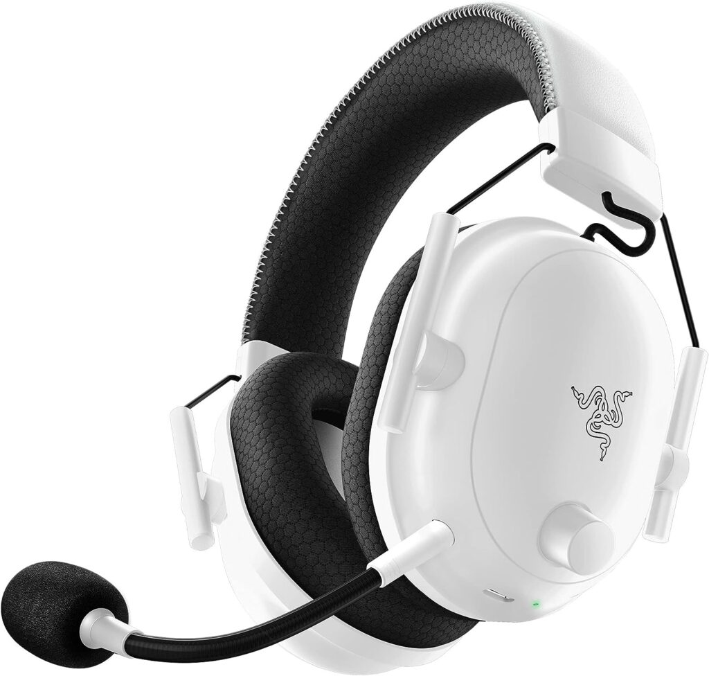 Razer BlackShark V2 Pro (2023) - Premium Wireless Esports Headset (HyperClear Super Broadband Microphone, TriForce Titanium 50mm Driver, HyperSpeed Wireless Technology, Up to 70 Hours Battery) White